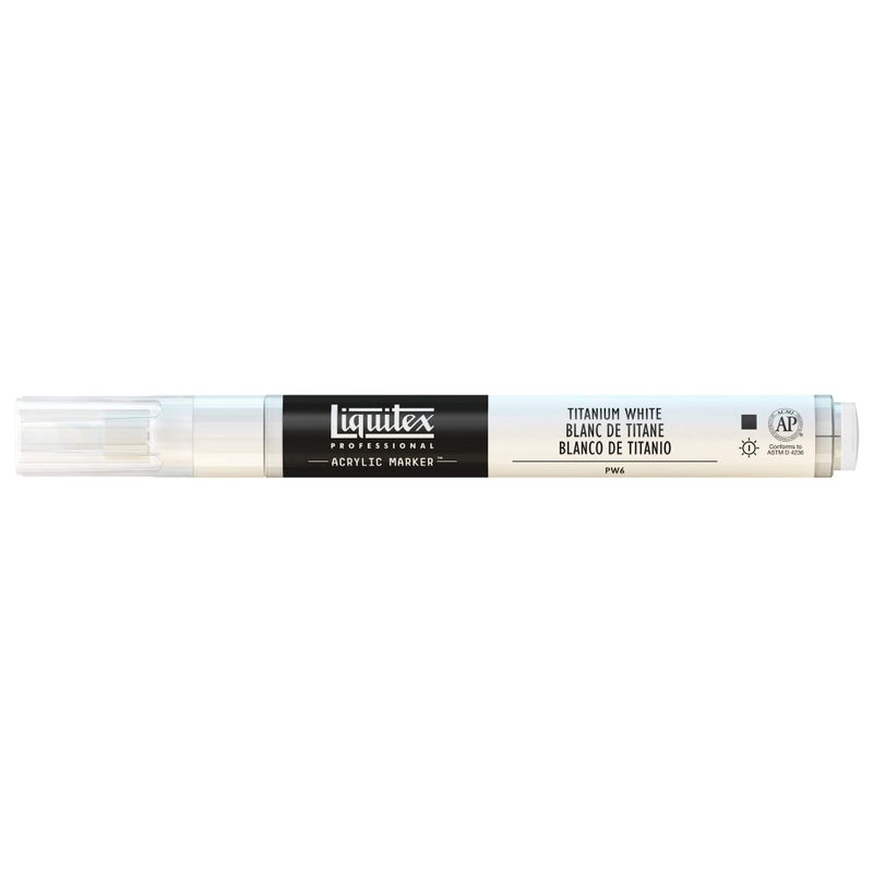 Liquitex Professional Fine Paint Marker, 8mm, Titanium White - Image 1